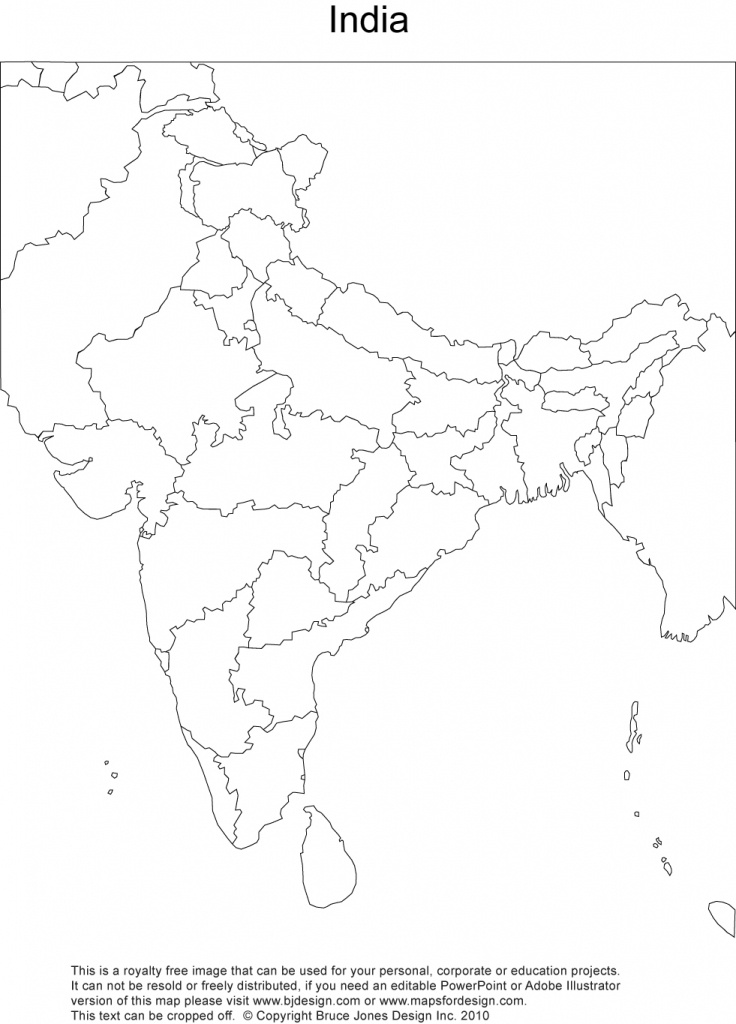 India Printable, Blank Maps, Outline Maps • Royalty Free - Blank Political Map Of India Printable