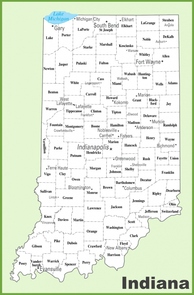 Indiana County Map - Indiana State Map Printable