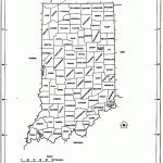 Indiana State Map With Counties Outline And Location Of Each County   Indiana County Map Printable