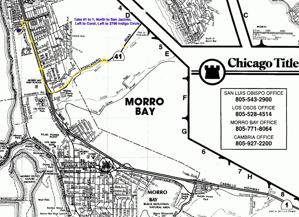 Information About Morro Bay - Morro Bay California Map