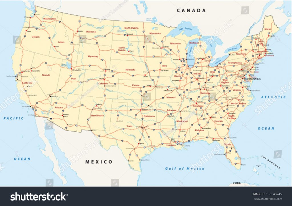 interstate highway map united states and travel