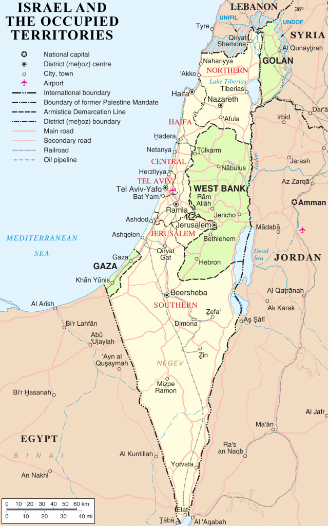Israeli-Occupied Territories - Wikipedia - Free Printable Map Of Israel