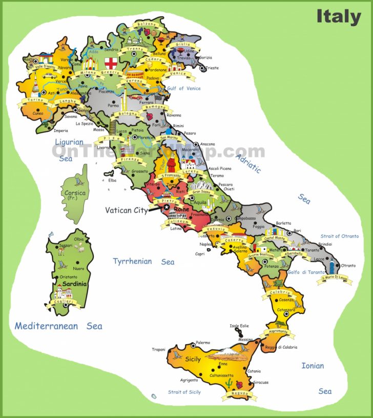 Printable Map Of Italy