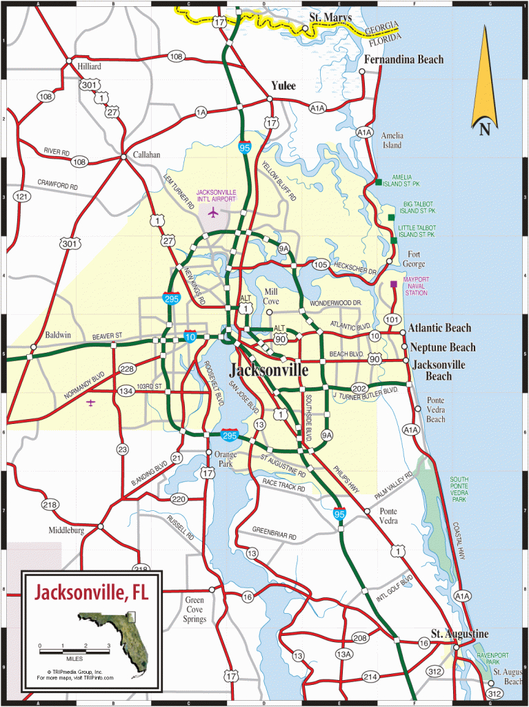 Jacksonville &amp;amp; Northeast Florida Map - Map To Jacksonville Florida