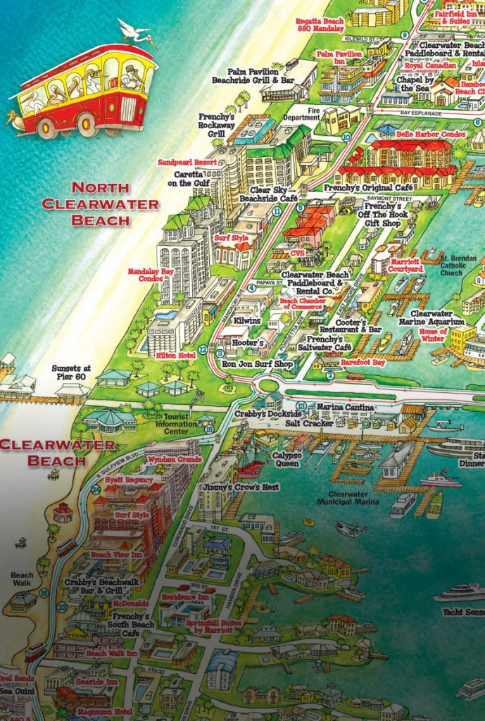 Jolley Trolley – Welcome Aboard Clearwater Jolley Trolley! - Clearwater Beach Florida Map