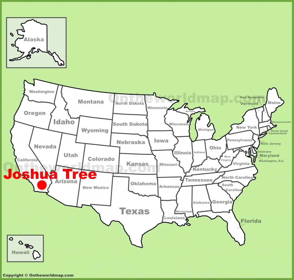 Joshua Tree Location On The U.s. Map - Joshua Tree California Map