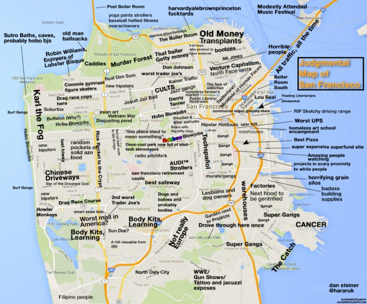 Map Of San Francisco California Usa