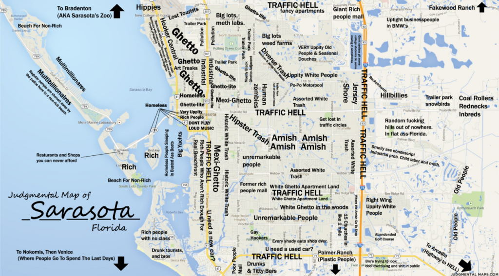 Judgmental Maps — Sarasota, Fltony Copr. 2014 Tony. All Rights - Map Of Sarasota Florida And Surrounding Area