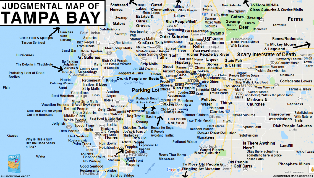 Judgmental Maps — Tampa Bay, Flalex S. Copr. 2017 Judgmental - Map Of Tampa Florida And Surrounding Area