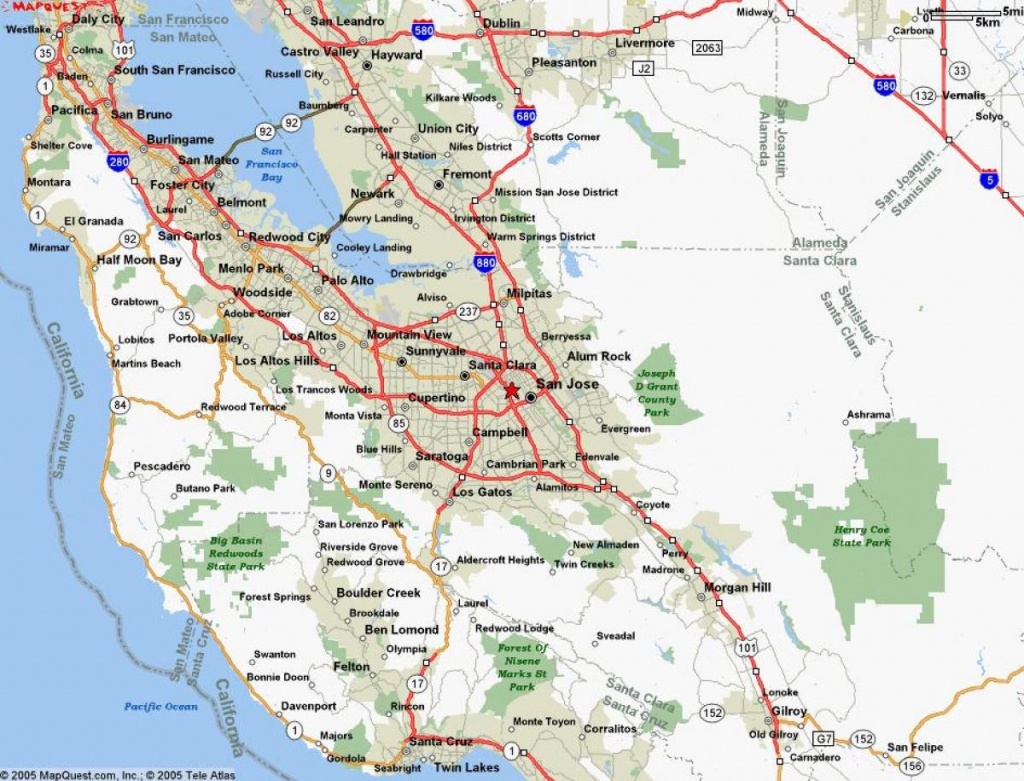 Kaart San Jose, Ca San Jose In Californië Kaart (California - Usa) - San Jose California Map