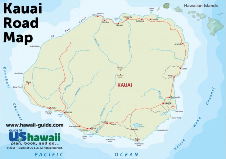 Printable Road Map Of Kauai