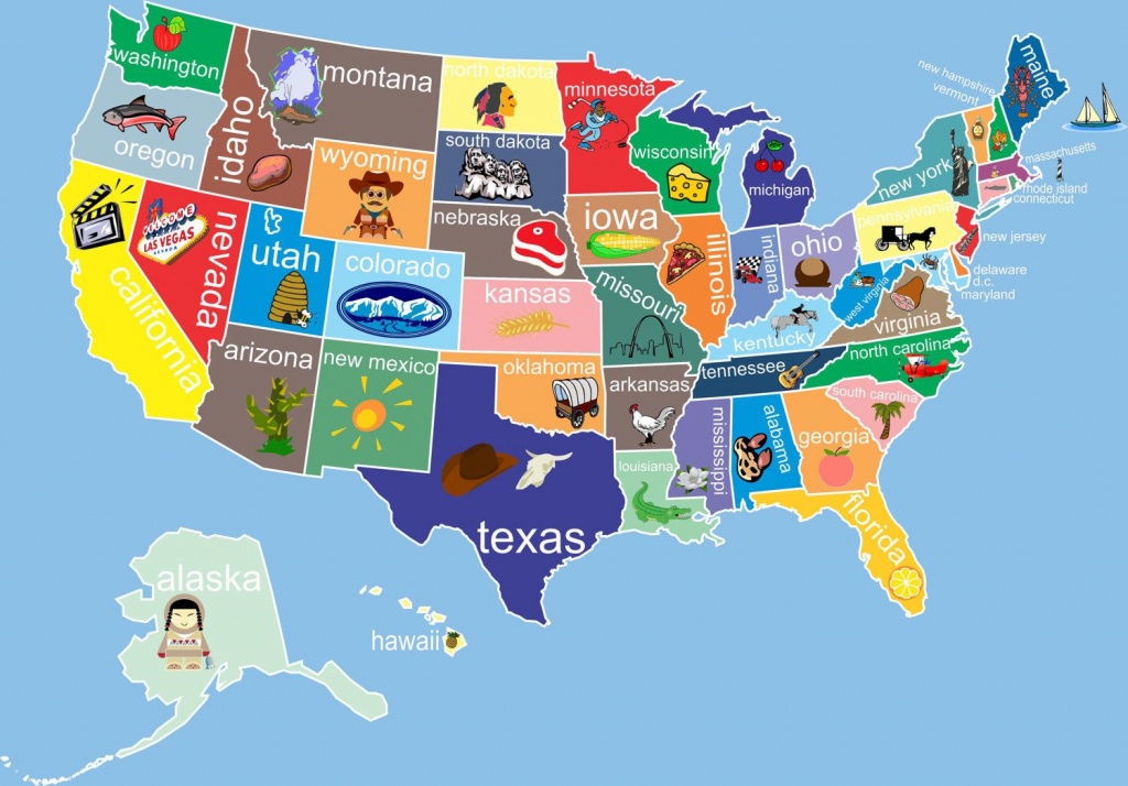 Kids United States Map 12 X 18 Classroom Art. $24.00, Via Etsy - Free Printable Us Map For Kids