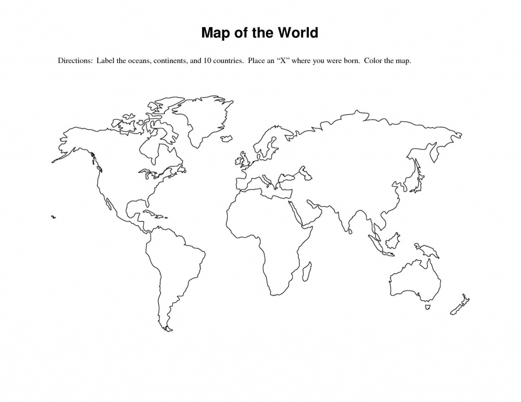 Labeled World Map Printable | Sksinternational - Basic World Map Printable