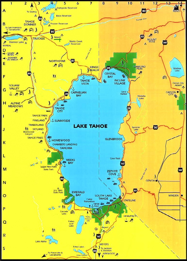 Lake Tahoe Area Maps | Detailed Lake Tahoe Area Mapregion - Tahoe City California Map