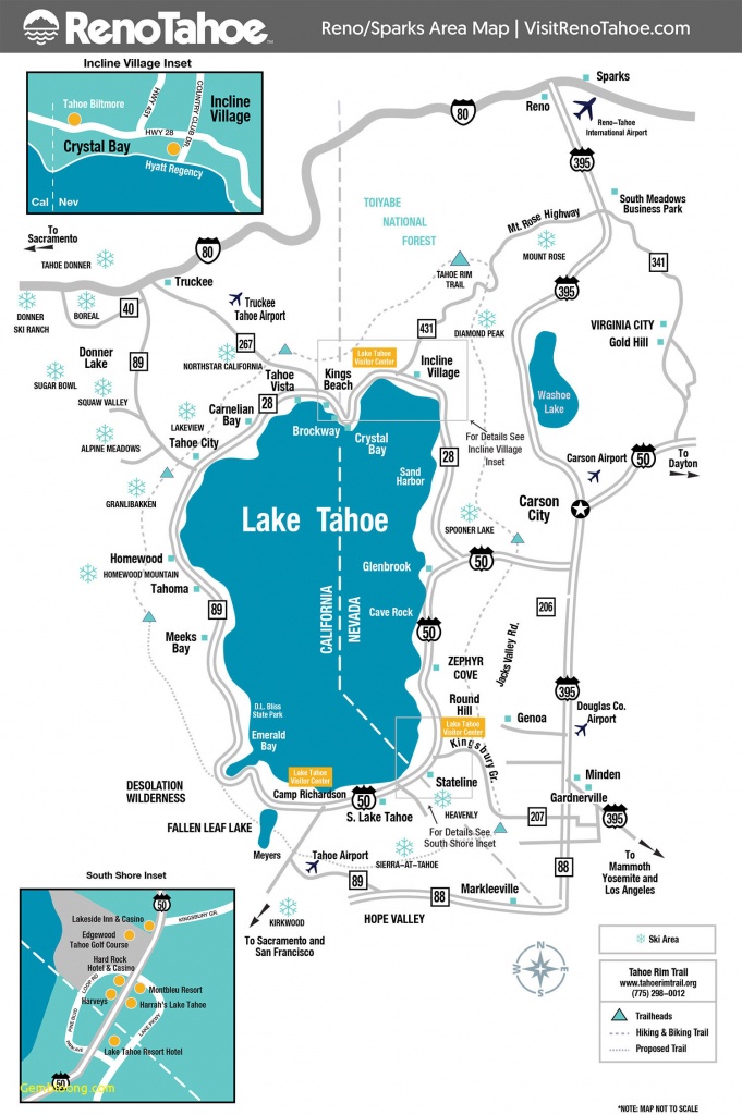 Lake Tahoe Ski Resorts Map Ski Resorts California Map Klipy - California Ski Resorts Map