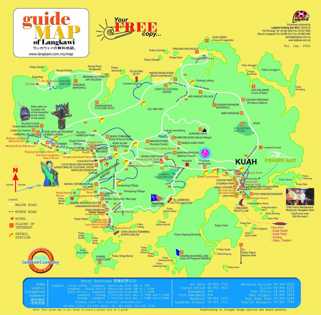 Langkawi Island Location Map- The Guide Of You To Travel At Langkawi - Melaka Tourist Map Printable