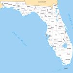 Large Administrative Map Of Florida State | Florida State | Usa   Large Map Of Florida