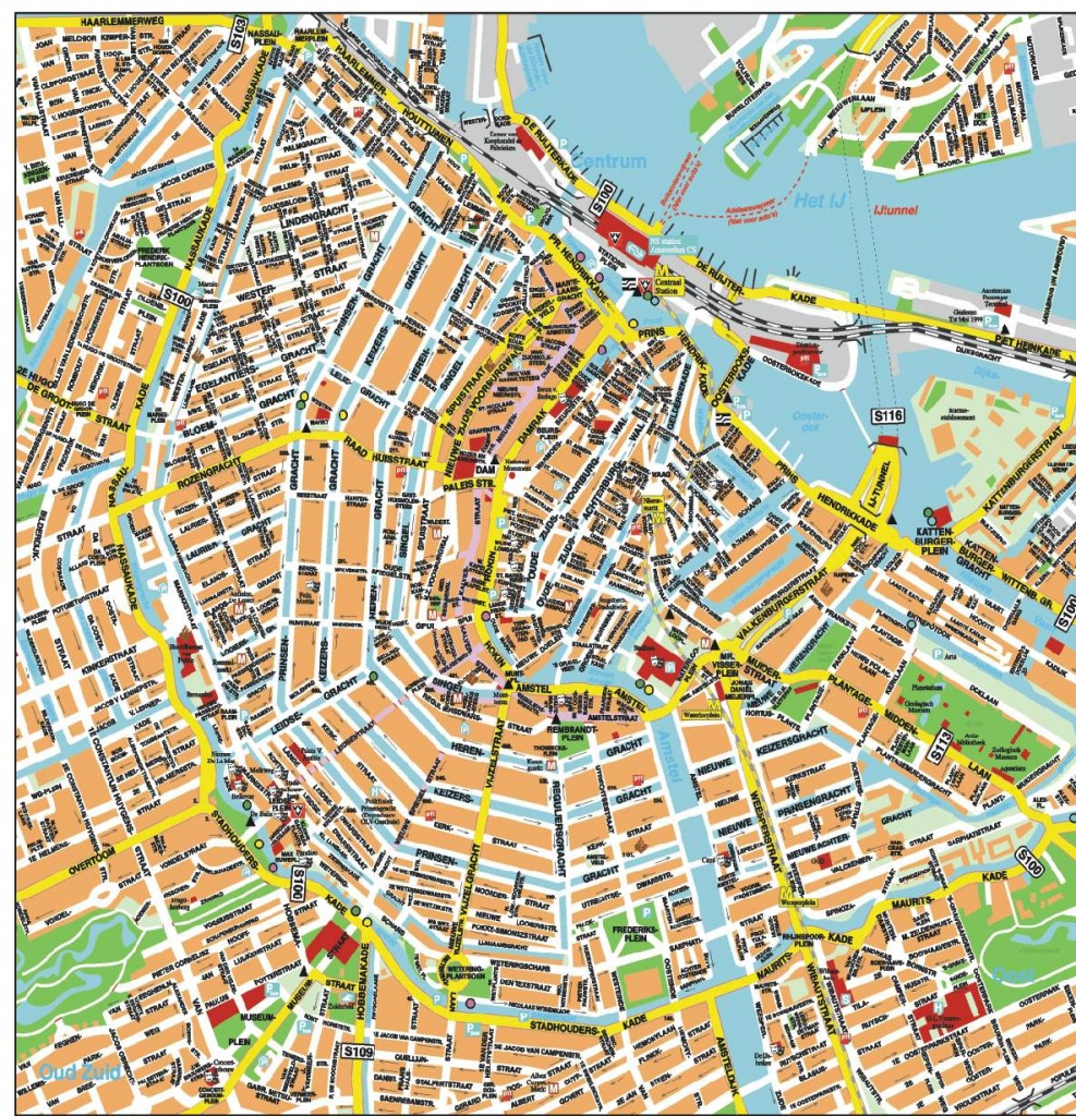 Large Amsterdam Maps For Free Download And Print | High-Resolution - Printable Map Of Amsterdam