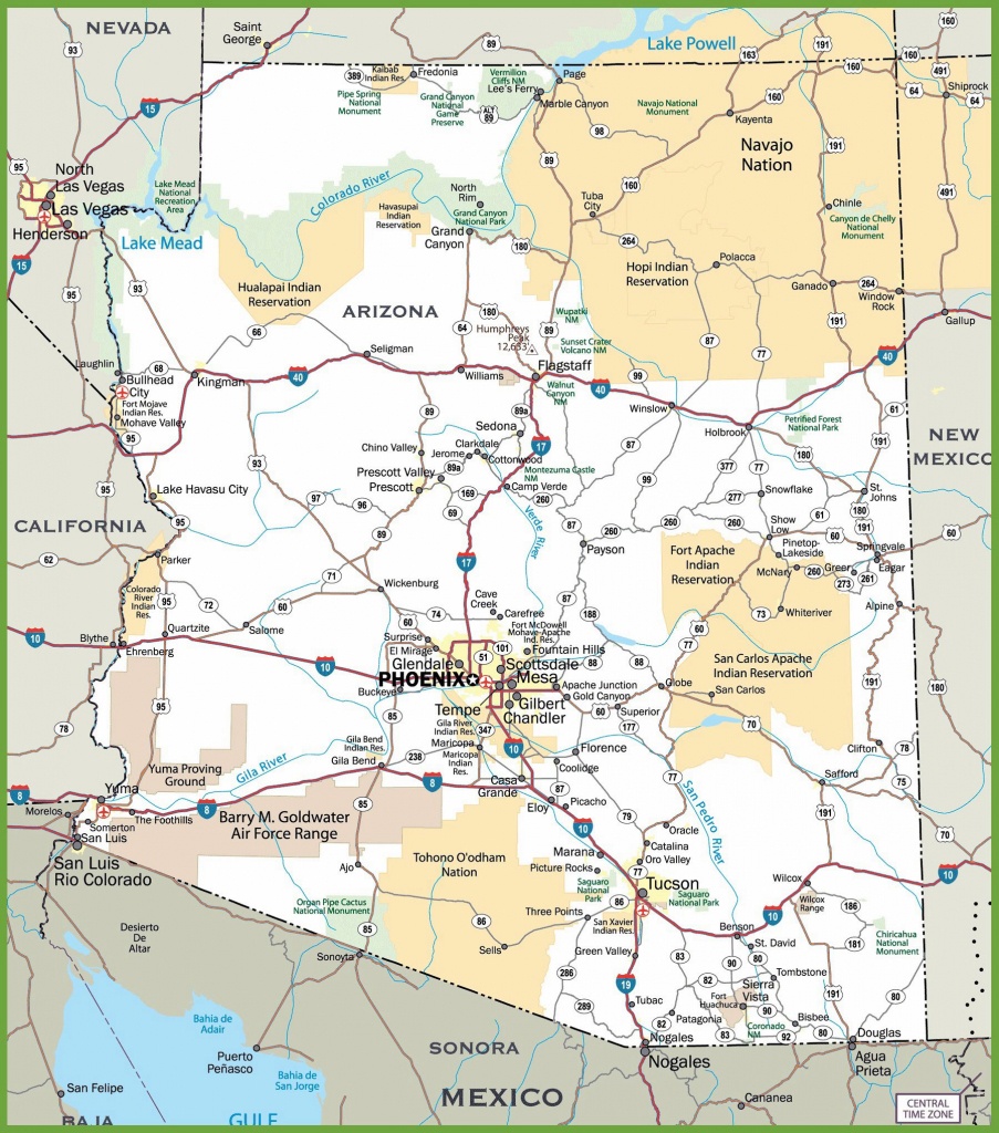 Large Arizona Maps For Free Download And Print | High-Resolution And - Printable Map Of Arizona