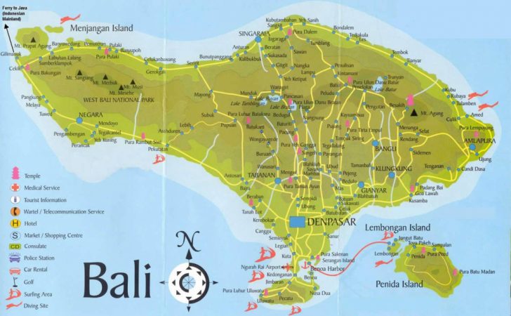 Printable Map Of Bali