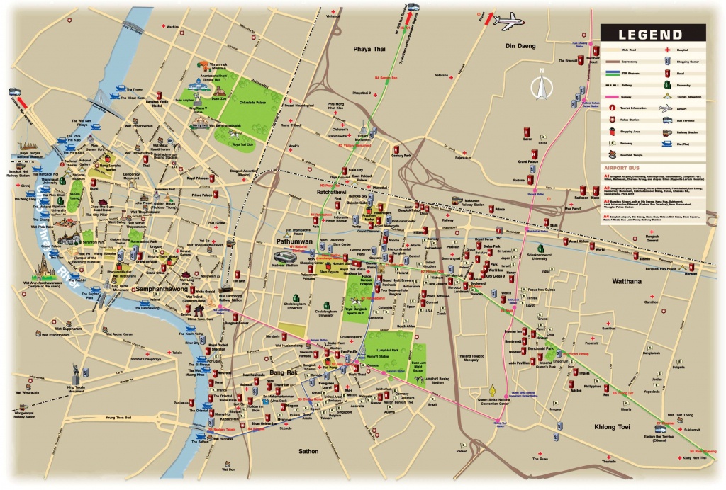 Large Bangkok Maps For Free Download And Print | High-Resolution And - Bangkok Tourist Map Printable
