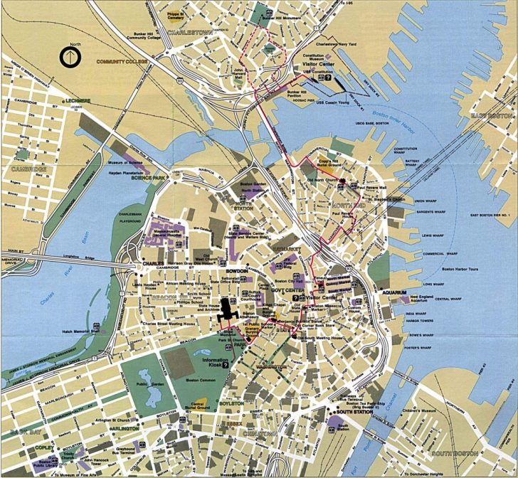 Boston Tourist Map Printable