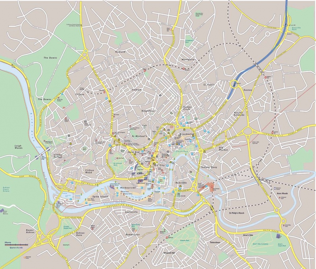 Large Bristol Maps For Free Download And Print | High-Resolution And - Bristol City Centre Map Printable