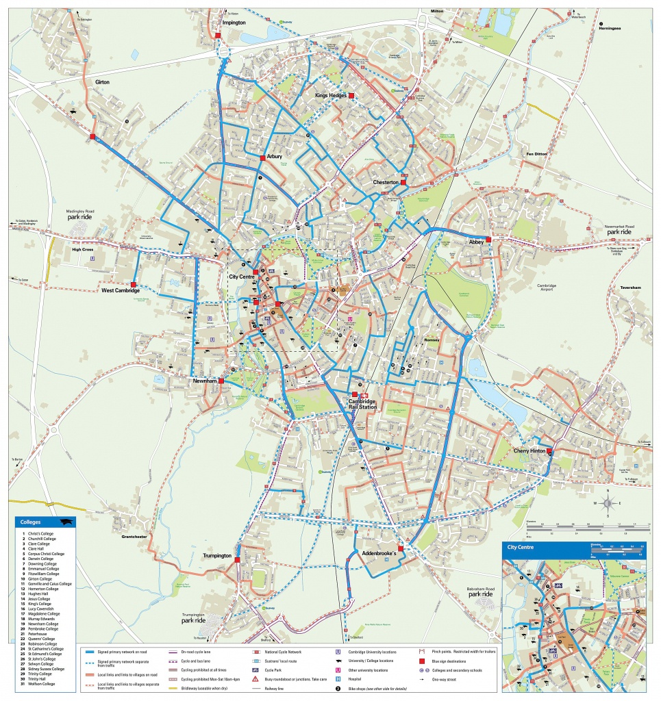 Large Cambridge Maps For Free Download And Print | High-Resolution - Cambridge Tourist Map Printable