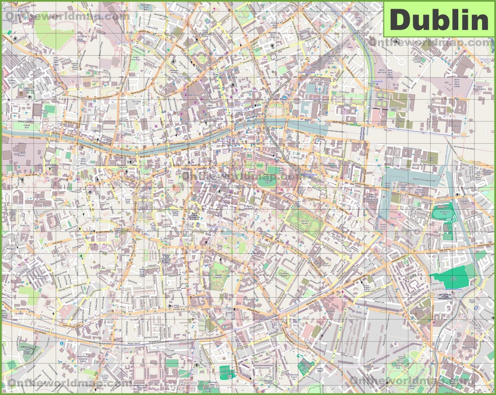 Large Detailed Map Of Dublin - Dublin City Map Printable