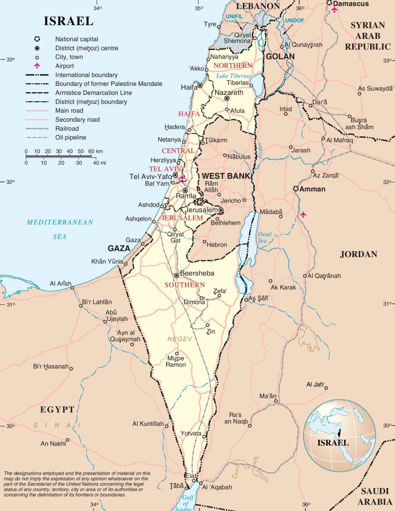 Large Detailed Map Of Israel - Free Printable Map Of Israel