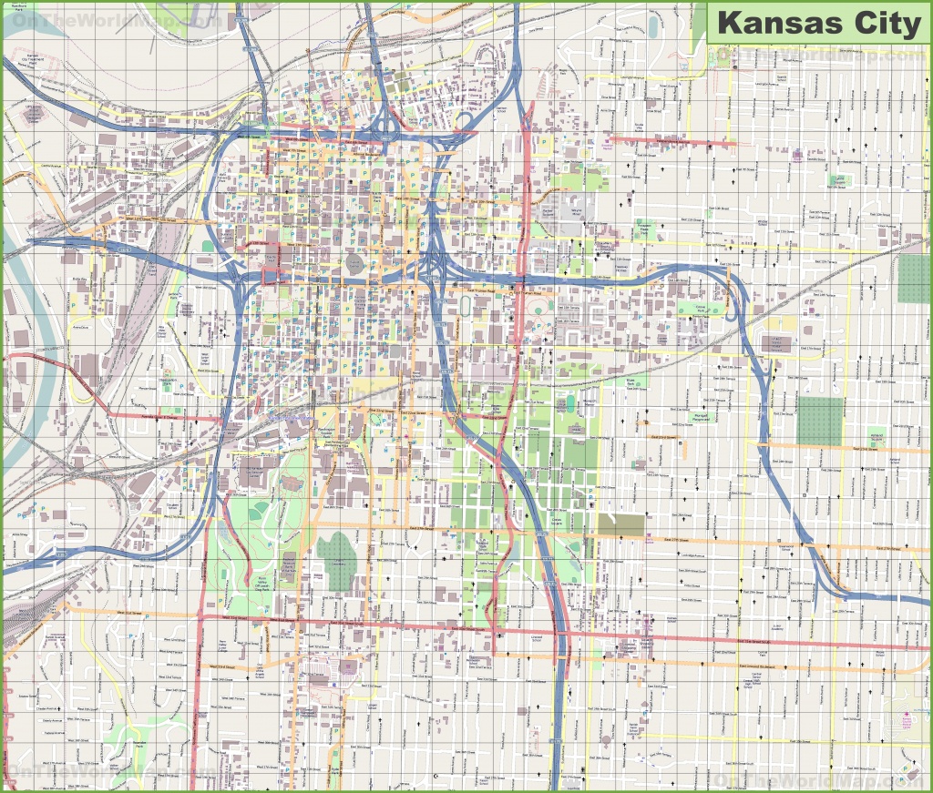 Large Detailed Map Of Kansas City - Printable Map Of Kansas