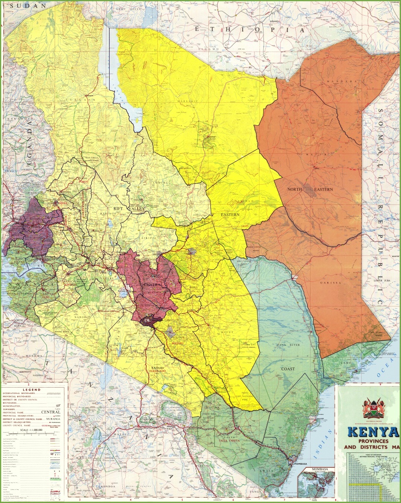 Large Detailed Map Of Kenya - Printable Map Of Kenya