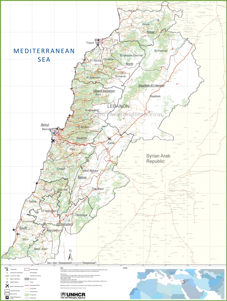Large Detailed Map Of Lebanon - Printable Map Of Lebanon
