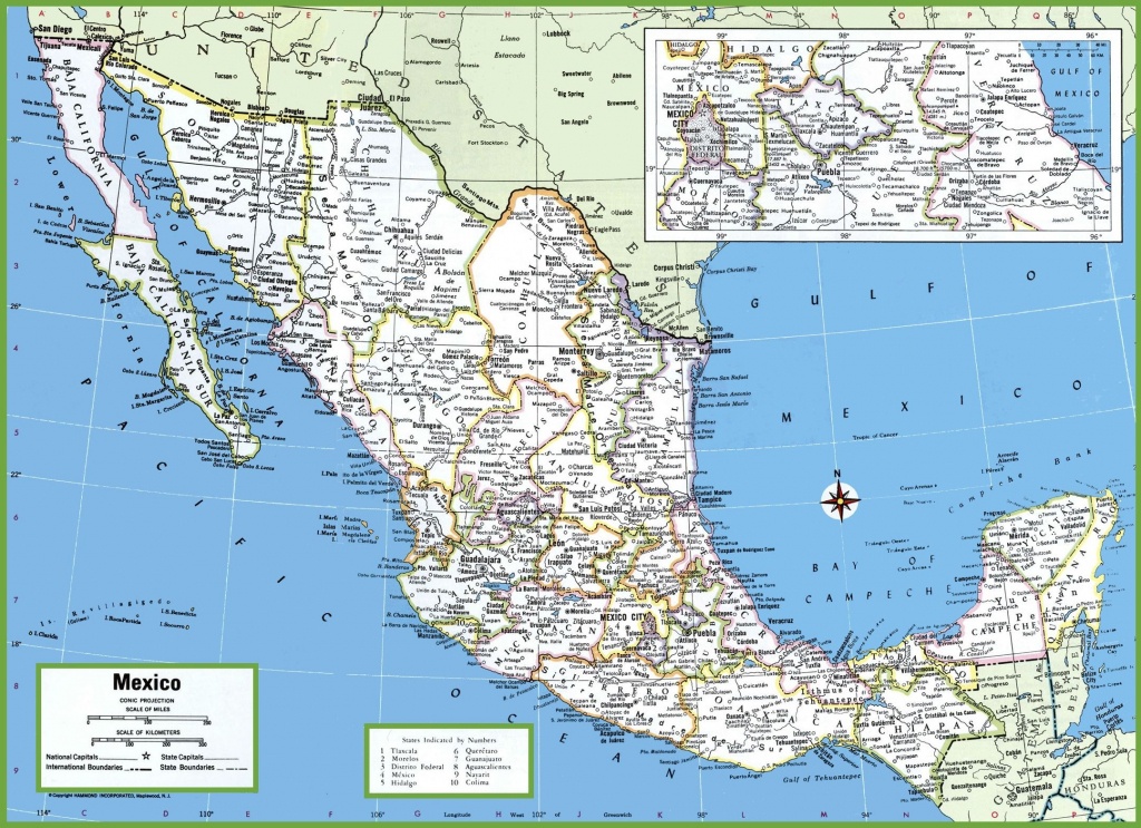 Large Detailed Map Of Mexico With Cities And Towns | Mexico | Map - Printable Map Of Mexico