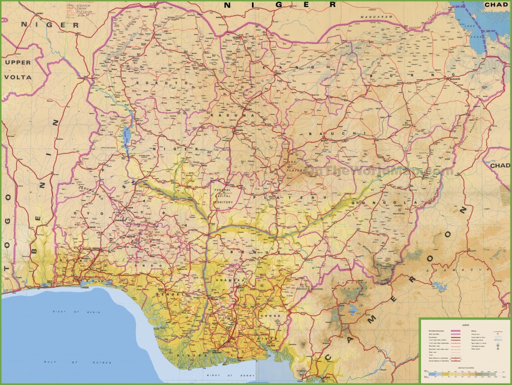 Large Detailed Map Of Nigeria With Cities And Towns - Printable Map Of Nigeria