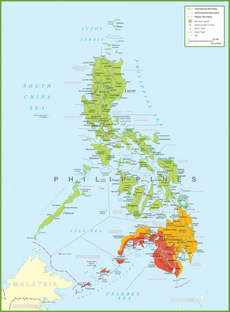 Large Detailed Map Of Philippines - Free Printable Map Of The Philippines