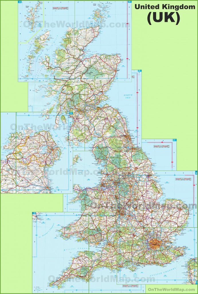 Large Detailed Map Of Uk With Cities And Towns - Printable Road Maps Uk