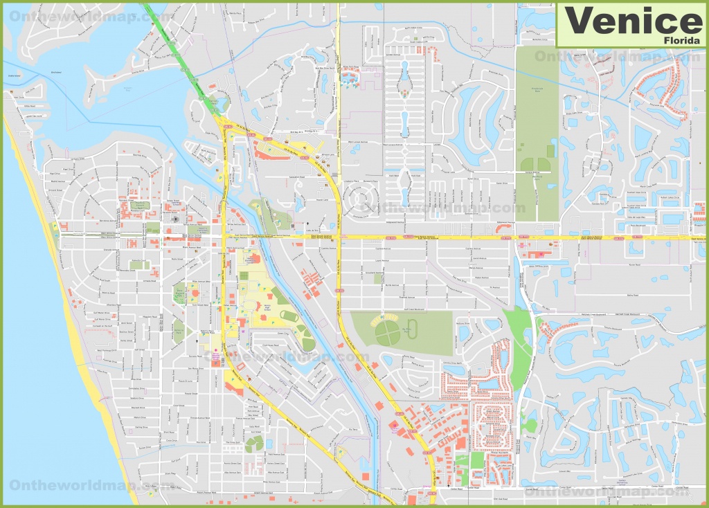 Large Detailed Map Of Venice (Florida) - Google Maps Venice Florida