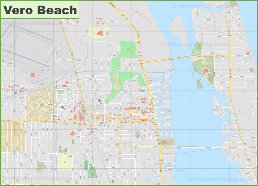 Large Detailed Map Of Vero Beach - Florida Street Map