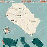 Large Detailed Map Orange County California — Stock Vector   Orange County California Map