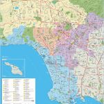 Large Detailed Tourist Map Of Los Angeles   Los Angeles Freeway Map Printable