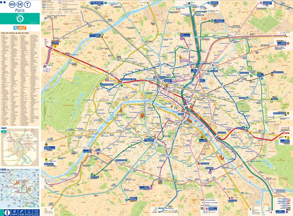 Large Detailed Tourist Map Of Paris With Metro - Paris Map For Tourists Printable