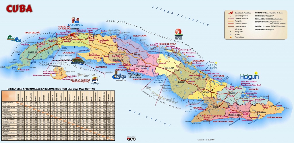 Large Detailed Travel Map Of Cuba - Printable Map Of Cuba