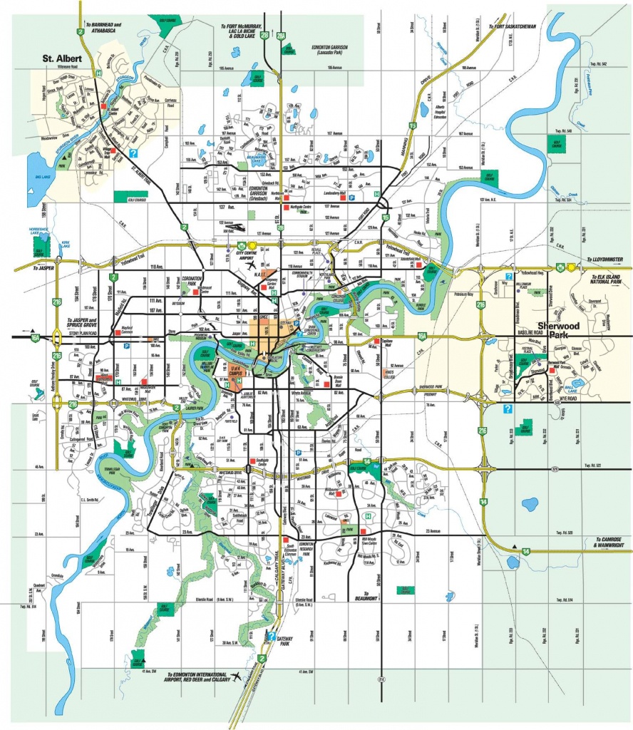 Large Edmonton Maps For Free Download And Print | High-Resolution - Printable City Maps