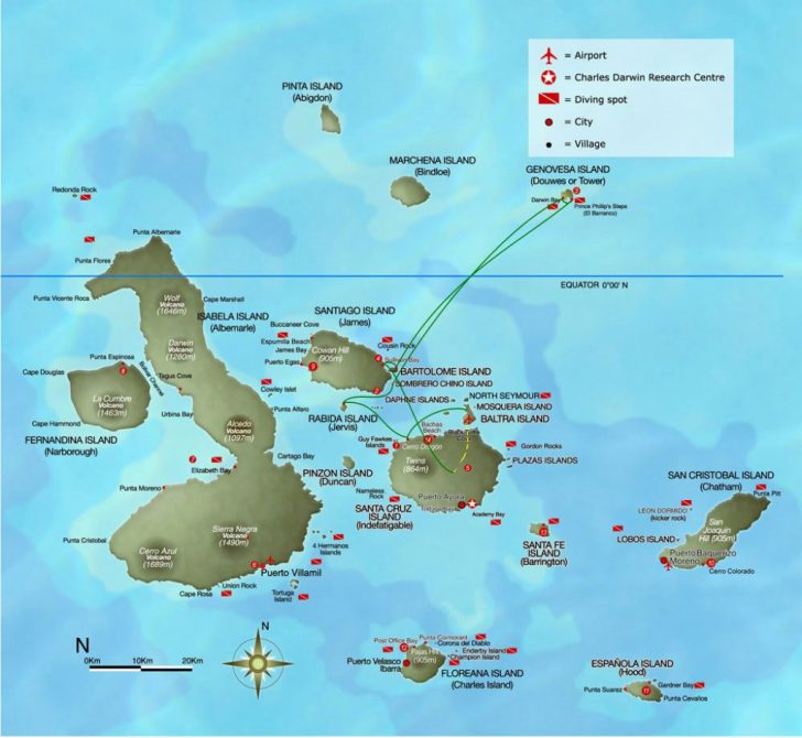 Printable Map Of Galapagos Islands