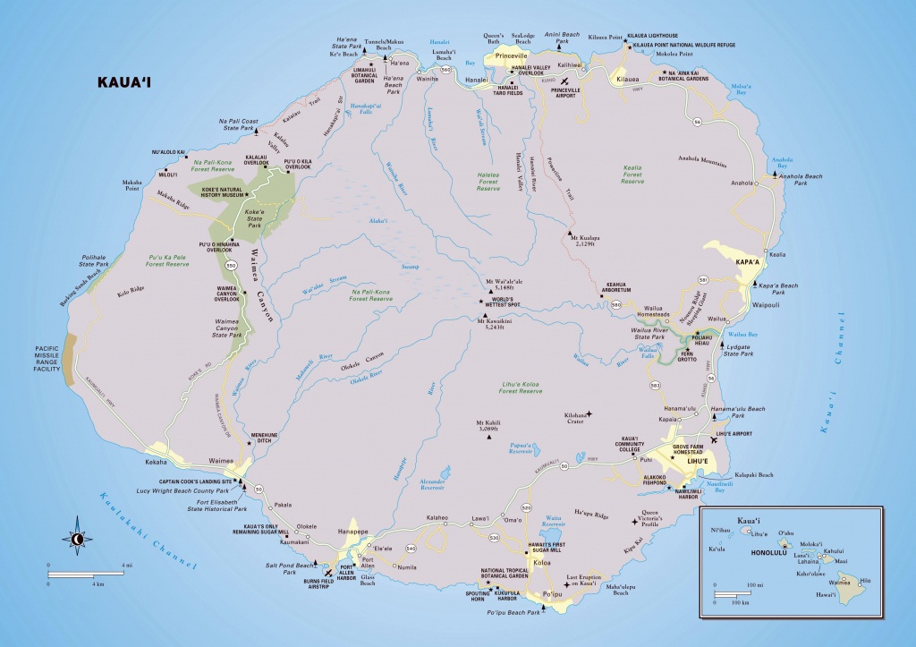 Large Kauai Island Maps For Free Download And Print | High - Printable Map Of Maui