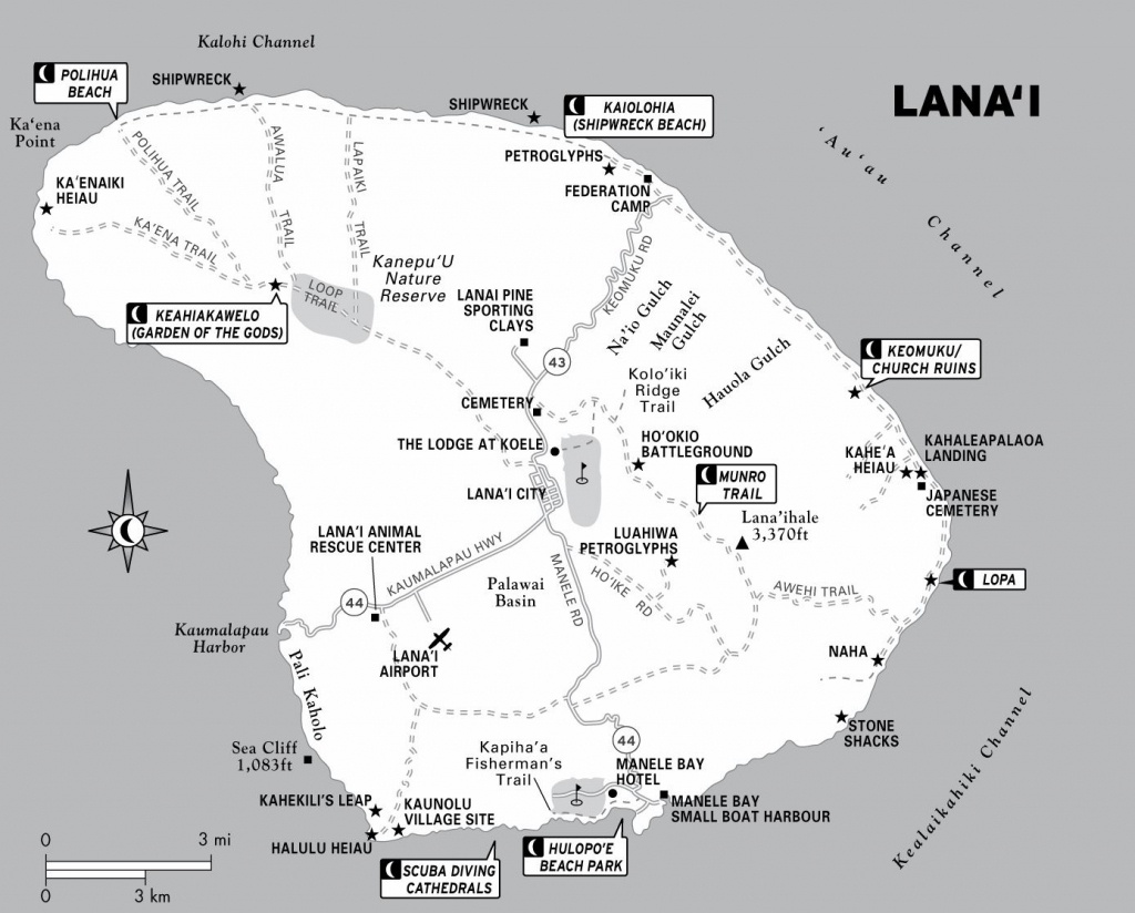 Large Lanai Maps For Free Download And Print | High-Resolution And - Printable Driving Map Of Kauai