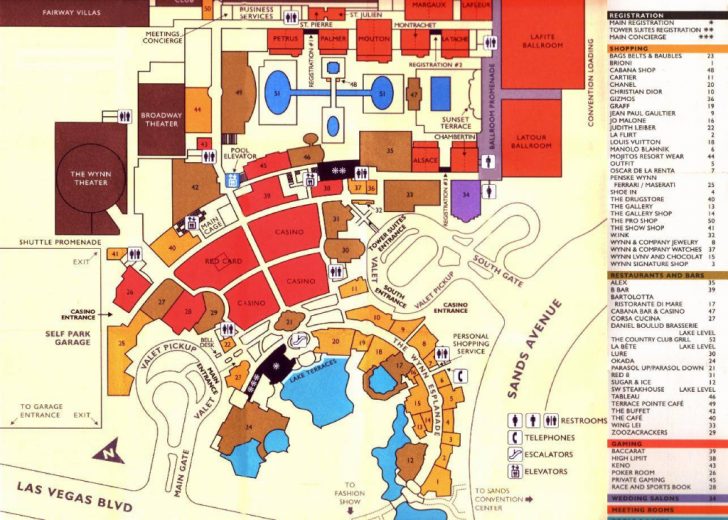 Printable Map Of Las Vegas Strip