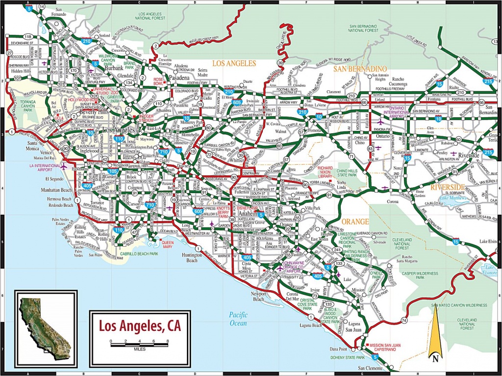 Large Los Angeles Maps For Free Download And Print | High-Resolution - Printable Map Of Los Angeles