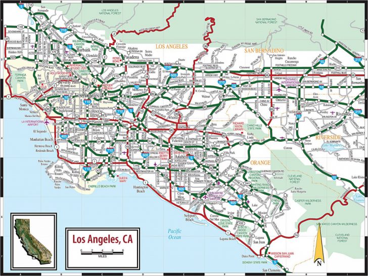 Printable Map Of Los Angeles County